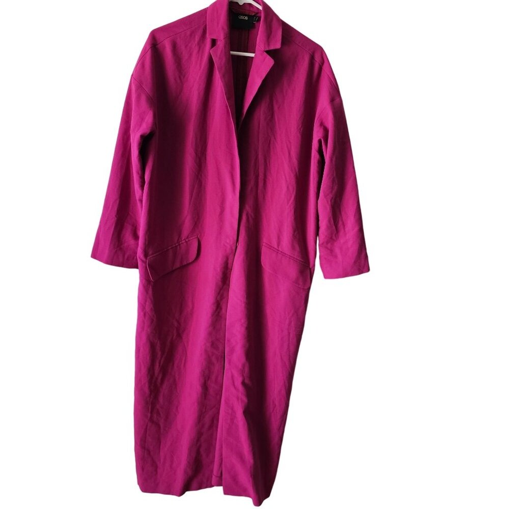 Women's Size 4 Asos Pink Duster Oversized Blazer
